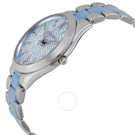 Women's Runway Stainless Steel Crystal Pave Dial 